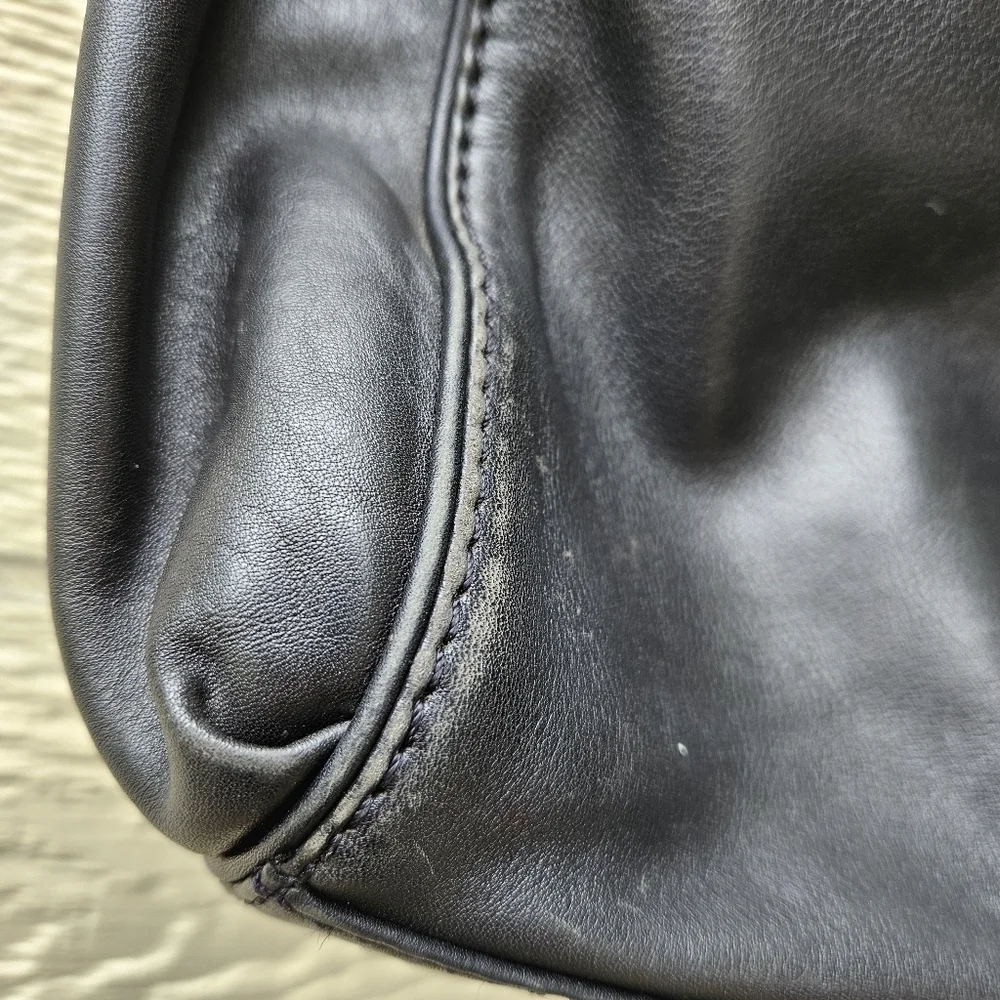 Michael Kors black leather hobo bag